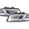 Scheinwerfer Set Daylight LED TFL-Optik Audi A4 Typ 8E  01-04 chrom für Rechtslenker