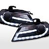 Scheinwerfer Set Xenon Daylight LED Tagfahrlicht Audi A4 B8 8K  07-11 schwarz