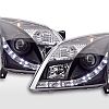 Scheinwerfer Set Daylight LED TFL-Optik Opel Vectra C  02-05 schwarz für Rechtslenker