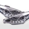 Scheinwerfer Set Daylight LED TFL-Optik Peugeot 206  98-02 chrom