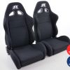 FK Sportsitze Auto Halbschalensitze Set Super-Sport Stoff schwarz mit Sitzheizung u. Massage