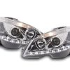 Scheinwerfer Set Daylight LED TFL-Optik Mercedes C-Klasse W204  07-10 chrom