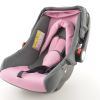 Kinderautositz Babyschale Autositz grau/rosa Gruppe 0+, 0-13 kg