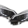 Scheinwerfer Set Daylight LED Tagfahrlicht Opel Corsa D  ab 2011 schwarz für Rechtslenker