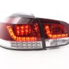 LED Rückleuchten Set VW Golf 6 Typ 1K  2008-2012 rot/klar mit Led Blinker für Rechtslenker