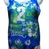 Umstandsbadeanzug Anita blau mit Muster - Größe 38 C 