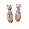 2 Katzenfiguren Katzen Deko Keramik ca. 25 cm NEU