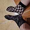 Nylon Spitze Socken